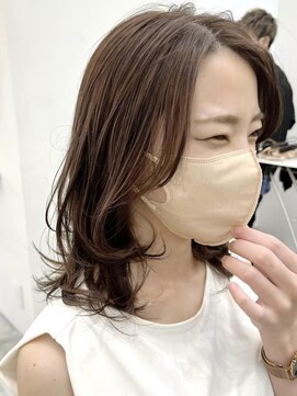 コンティロミー(CONTI ROMMY.) 上品ミディアムレイヤー髪質改善こなれミディ韓国風巻きブラウン