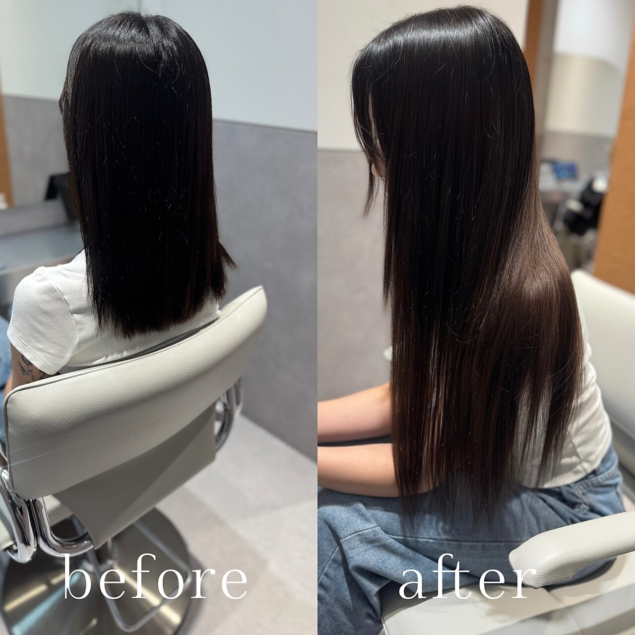 ネコポスシールエクステ　ロングに！ ネコポスシールエクステ ロングに！ エクステでボブからロングに