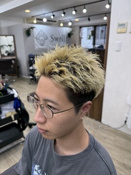 スウェル 津田沼店(Swell) ハイトーン×スパイキー[津田沼駅/Men's/メンズカット/パーマ]