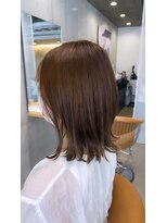 エッジ(EDGE)&nbsp;外ハネレイヤー×柔らかブラウンミディ【EDGE大分】