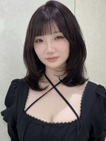 アイトーキョーエス 渋谷(AI TOKYO S)&nbsp;ミディアムレイヤーラベンダーグレージュ透明感ブリーチなし前髪