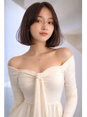 美髪大人ボブ内巻きボブまとまるボブ艶グレージュココア