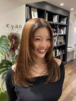 シアン ヘア デザイン(cyan hair design)&nbsp;【cyan】レイヤーカット×デザインカラー