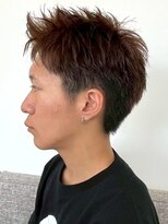ラギッド 大野城店(RUGGED)&nbsp;ツーブロック アップバング 30代 ベージュカラー ヘッドスパ