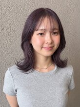 サラジュ 仁川店(SARAJU)&nbsp;【ブリーチなしWカラー特化】暗髪カラー履歴×透明感ラベンダー