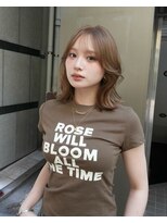 ロット 横浜(lot)&nbsp;韓国風ミディアム×夏のヘアアレンジ×ミルクブラウン横浜駅