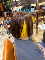 ゴデーレ(GODERE) 小顔カット暖色系カラーインナーカラー抜け感ナチュラルボブ