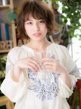 カバーヘア ブリス 川口(COVER HAIR bliss) *+bliss川口+*… 羽のような☆くせ毛風ふわくしゅ小顔ボブc