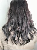 グレーパープル×グラデーション