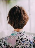 前髪パッツンショート/20代/30代/40代/50代/倉敷/白楽町