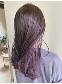 ピンクベージュインナーカラー
