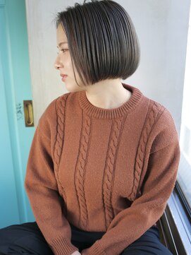 バース(BIRTH) 天神【BIRTH】スモーキーグレージュ×内巻きワンカールボブ　5