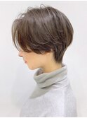 ハンサムショートカット 推しカラーグレーブラウン S1118