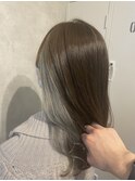 グレージュ/インナーイヤリングカラー/ハイライト/ブリーチ