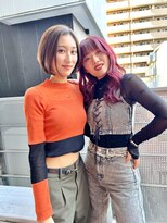 チュダック(ChuDuck)&nbsp;【甘くてカワイイ】韓国風《ボブ×チェリーレッド》ケアブリーチ