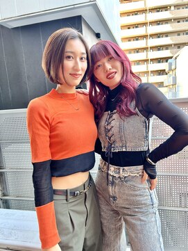 チュダック(ChuDuck) 【甘くてカワイイ】韓国風《ボブ×チェリーレッド》ケアブリーチ