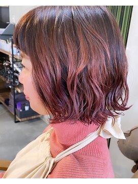 ルーヘア 岐阜(Rooo HAIR) ピンクボブ