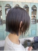 ミニボブ×ダークグレージュ