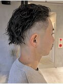 スキンフェードツイストスパイラルウェーブツイスパオールバック