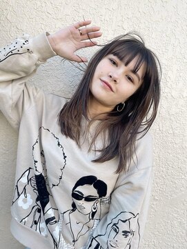 ヴァージ(Verge) レイヤーカット/ウェーブパーマ/前髪/こなれミディ[代官山駅]