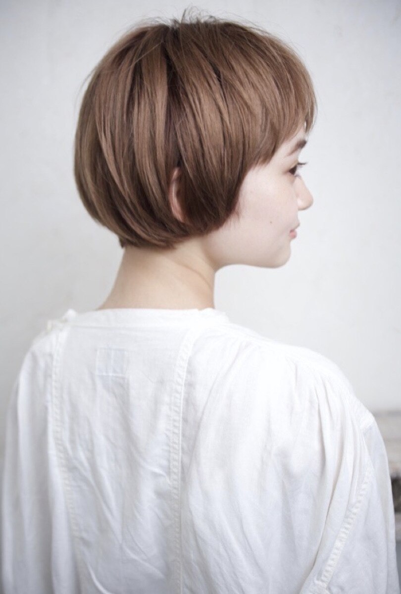 人毛 ハンドカット　マッシュボブ　少し明るめブラウン Ｍサイズ おしゃれになれるヘアスタイル♡マッシュボブのおすすめヘア
