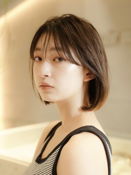 ワン 戸塚(ONE008) オリーブベージュ/ウェットヘア /レイヤーカット /戸塚