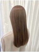 栃木ミルクティーベージュピンクベージュカラーブリーチカラー
