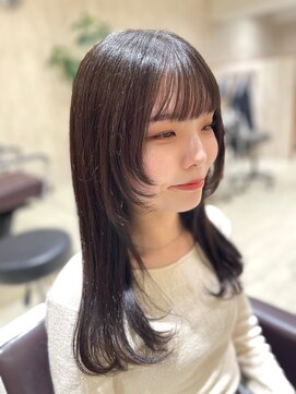 ヘアスペース エアリス(Hair space Earth) 顔周りウルフレイヤー