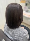 カカオブラウンで白髪ぼかし