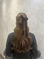 カチモリハーフアップ/ヘアセット/ヘアアレンジ