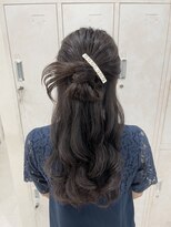 ハーフアップ　カチモリスタイル