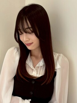 ハニー 町田(HONEY) 髪質改善カラー/ダークブラウン/裾カラー/バイカルテ/縮毛矯正3