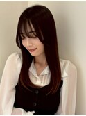 髪質改善カラー/ダークブラウン/裾カラー/バイカルテ/縮毛矯正3