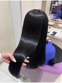 京都美容室 髪質改善 レイヤーカット ブリーチなし 透明感カラー