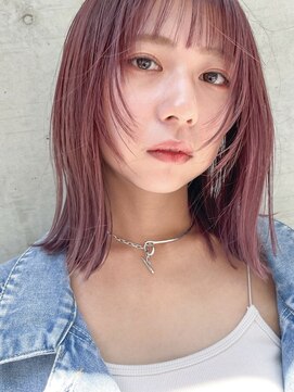 ピンクブラウン×ケアブリーチ　髪質改善