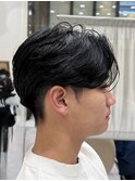 前下がりセンターパート/ニュアンスパーマ/豊洲