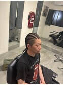 コーンロウ ストレート