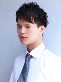 好感度◎ツーブロッククラウドマッシュビジネス刈り上げ髪型