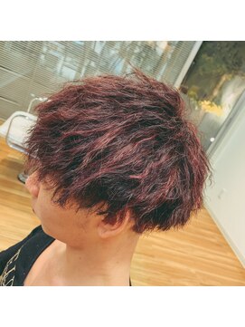 ブランシェ 西松山店 ツイストスパイラル×赤メッシュ