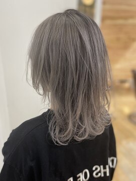 ムード マグ レーベル(MOOD Mag Label) 髪質改善カラー★ハイライトグレージュウルフカット