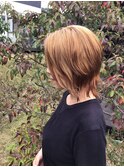 ヘルシーカット大人可愛い立体感ウェーブ×ナチュラルハイトーン
