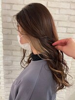 ロンドアベニール 北千住(Lond avenir)&nbsp;インナーカラー　柔らかカール　ベビーバング　ショコラベージュ