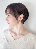 ブラウンショート_アースカラーくびれヘアツートン_ba377991