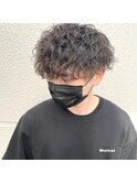 ウェーブパーマ×マッシュ