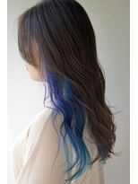 シティ(city)&nbsp;インナーカラー＿ブルー＿ターコイズブルー＿２色のインナー