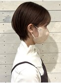 ショートカット/ブラウンカラー/丸みショート