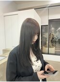 レイヤーカット10代20代オリーブカラー