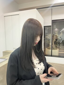 ノートエートル 西金沢(Nought etre) レイヤーカット10代20代オリーブカラー