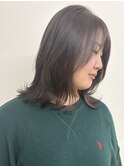 【morio松戸 石山】くびれ外ハネミディアムレイヤー透明感カラー