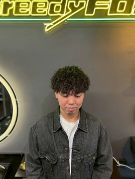 グリーディーフォックス 三軒茶屋(GreedyFOX) 波巻き/マッシュパーマ/ウルフ/ハイライト<理容室>三軒茶屋